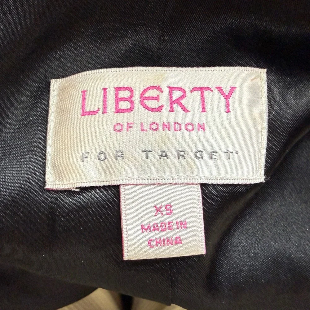 Liberty of‎ London Target Sunflower Print Pea Coat Jacket Women XS Yellow Long - Picture 9 of 10